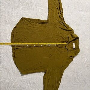 Ava Sky Tan Button Down Dress Shirt Collar Top